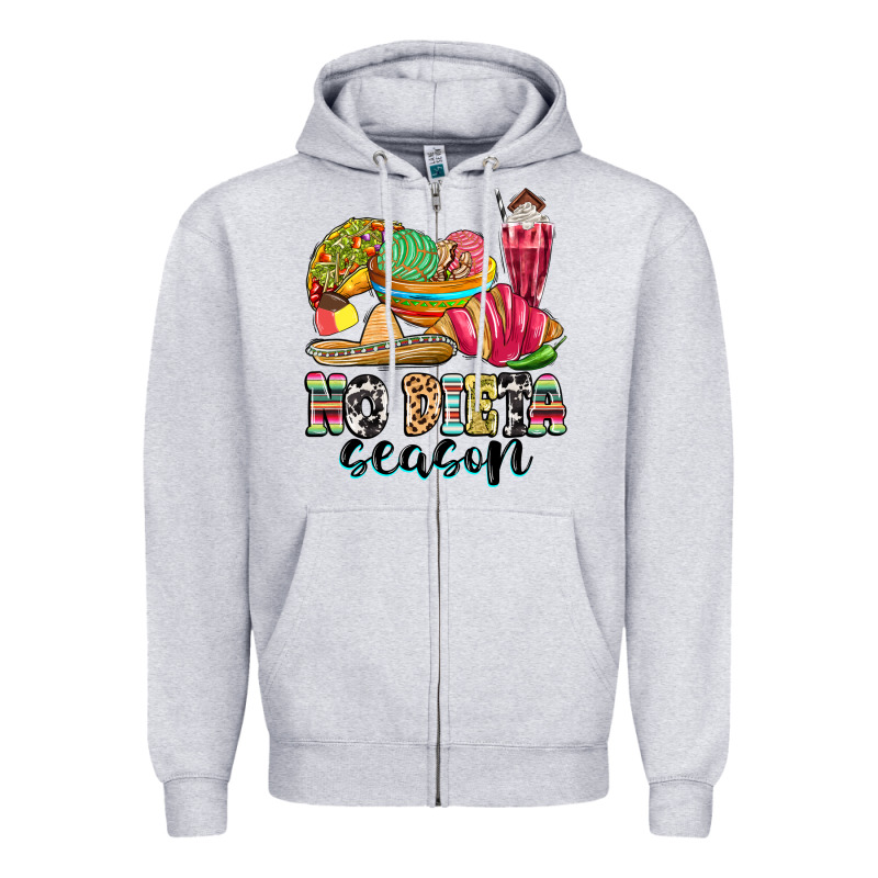No Dieta Season Zipper Hoodie by MaliasSmallBusiness | Teevron