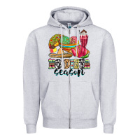 Heather Grey no dieta season Zipper Hoodie - MaliasSmallBusiness