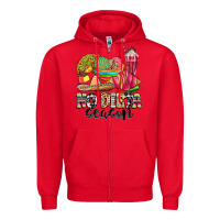 Red no dieta season Zipper Hoodie - MaliasSmallBusiness