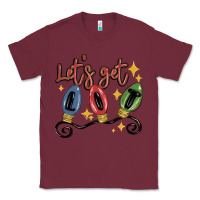 Burgundy let's get lit Classic Tee - MaliasSmallBusiness