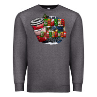 Charcoal Heather coffe Premium Sweatshirt - CowhideDigitalArt