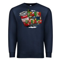 Navy coffe Premium Sweatshirt - CowhideDigitalArt