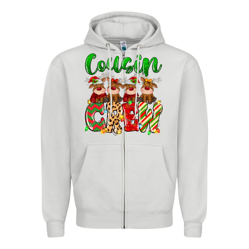 Cousin Crew Christmas Deer Zipper Hoodie by MaliasSmallBusiness | Teevron