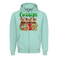 Seafoam cousin crew christmas deer Zipper Hoodie - MaliasSmallBusiness