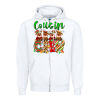 White cousin crew christmas deer Zipper Hoodie - MaliasSmallBusiness