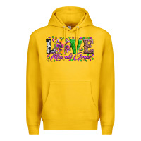 Lemon love mardi gras fleur de lis sunflower leopard and beads Premium Hoodie - Artiststas