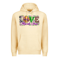 Pina Colada love mardi gras fleur de lis sunflower leopard and beads Premium Hoodie - Artiststas