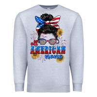 Heather Grey All American Nana 4th of July Premium Sweatshirt - CowGirlArtShop