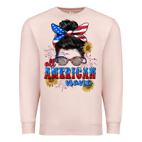 Pale Pink All American Nana 4th of July Premium Sweatshirt - CowGirlArtShop