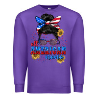 Purple All American Nana 4th of July Premium Sweatshirt - CowGirlArtShop