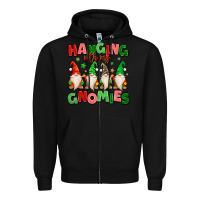 Black hanging with my gnomies Zipper Hoodie - MaliasSmallBusiness