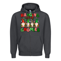 Smoke hanging with my gnomies Zipper Hoodie - MaliasSmallBusiness