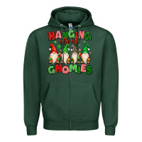 Sports Green hanging with my gnomies Zipper Hoodie - MaliasSmallBusiness
