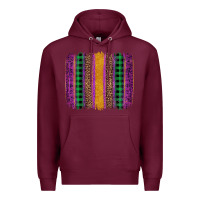 Burgundy mardi gras western brush stroke Premium Hoodie - Artiststas