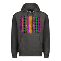 Charcoal Heather mardi gras western brush stroke Premium Hoodie - Artiststas