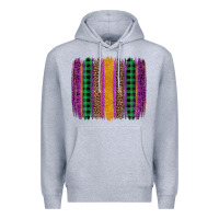 Heather Grey mardi gras western brush stroke Premium Hoodie - Artiststas