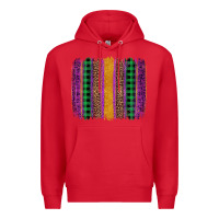 Red mardi gras western brush stroke Premium Hoodie - Artiststas