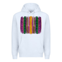 White mardi gras western brush stroke Premium Hoodie - Artiststas