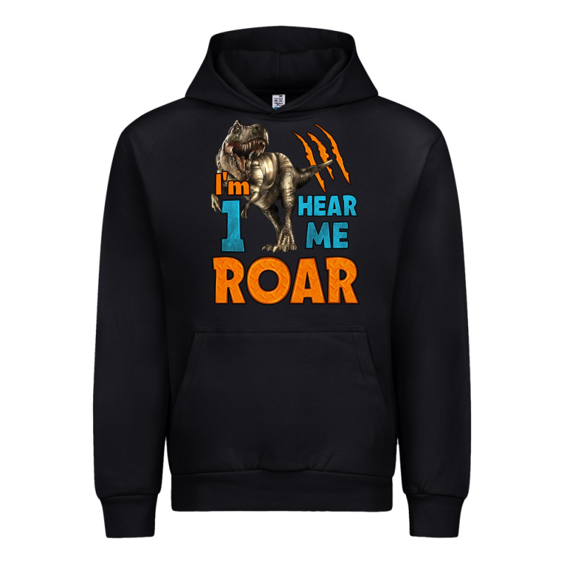 I'm One Hear Me Roar Dinosaur Birthday Urban Hoodie by LillyAllenDesigns | Teevron