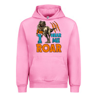 Fuchsia Pink i'm one hear me roar dinosaur birthday Urban Hoodie - LillyAllenDesigns