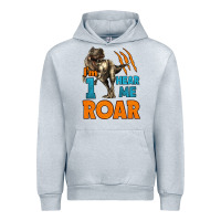 Heather Grey i'm one hear me roar dinosaur birthday Urban Hoodie - LillyAllenDesigns