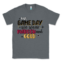 Charcoal Heather on game day we wear maroon and gold Classic Tee - MaliasSmallBusiness