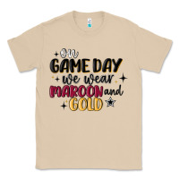Mushroom on game day we wear maroon and gold Classic Tee - MaliasSmallBusiness