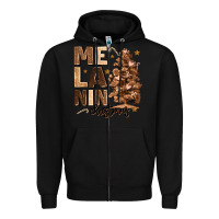 Black melanin christmas with christmas tree Zipper Hoodie - MaliasSmallBusiness