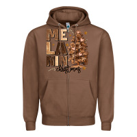 Chestnut melanin christmas with christmas tree Zipper Hoodie - MaliasSmallBusiness