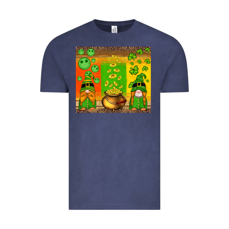 St Patricks Gnomes And Coins With Shamrock Vintage Tee by Artiststas | Teevron