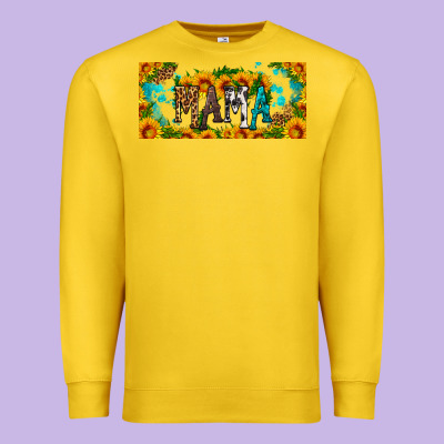 Mama Sunflower Libbey Cup Premium Sweatshirt Designed By Hra Design Shop