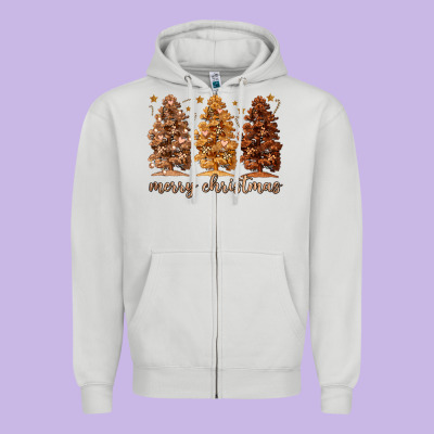 Zipper Hoodie melanin christmas trees
