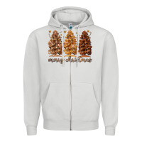 Dove Grey melanin christmas trees Zipper Hoodie - MaliasSmallBusiness