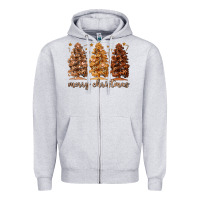 Heather Grey melanin christmas trees Zipper Hoodie - MaliasSmallBusiness
