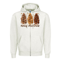 Oatmeal Heather melanin christmas trees Zipper Hoodie - MaliasSmallBusiness