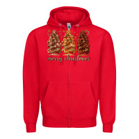 Red melanin christmas trees Zipper Hoodie - MaliasSmallBusiness
