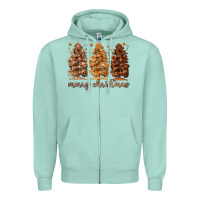 Seafoam melanin christmas trees Zipper Hoodie - MaliasSmallBusiness