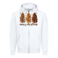 White melanin christmas trees Zipper Hoodie - MaliasSmallBusiness