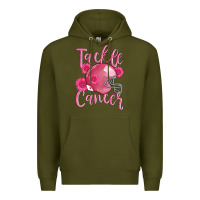 Army Green tackle cancer helmet Premium Hoodie - AdoDesignShop