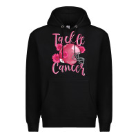 Black tackle cancer helmet Premium Hoodie - AdoDesignShop