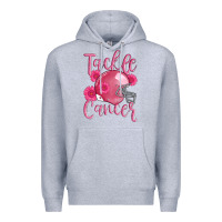 Heather Grey tackle cancer helmet Premium Hoodie - AdoDesignShop