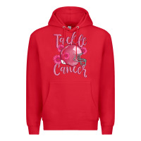 Red tackle cancer helmet Premium Hoodie - AdoDesignShop