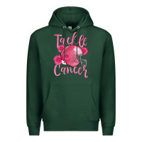 Sports Green tackle cancer helmet Premium Hoodie - AdoDesignShop