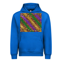 Cobalt mardi gras leopard glitter bead Urban Hoodie - BarkalooDesign