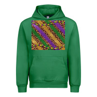 Emerald mardi gras leopard glitter bead Urban Hoodie - BarkalooDesign