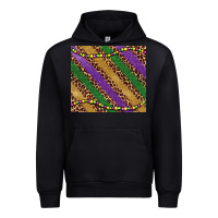 Foreset Green mardi gras leopard glitter bead Urban Hoodie - BarkalooDesign