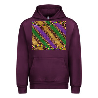 Mauve Wine mardi gras leopard glitter bead Urban Hoodie - BarkalooDesign