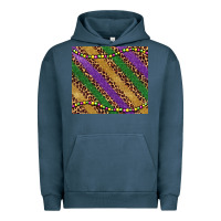 Pigment Midnight Navy mardi gras leopard glitter bead Urban Hoodie - BarkalooDesign