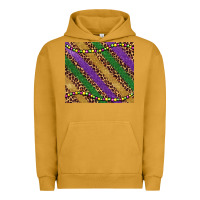 Pigment Peanut Butter mardi gras leopard glitter bead Urban Hoodie - BarkalooDesign