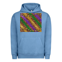 Pigment Pebble Blue mardi gras leopard glitter bead Urban Hoodie - BarkalooDesign